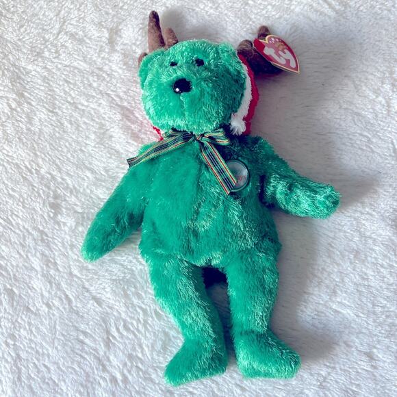 3 - Ty Beanie Babies Bears Holiday, Christmas, Snowflake, Reindeer Grinch Antler - Picture 8 of 12